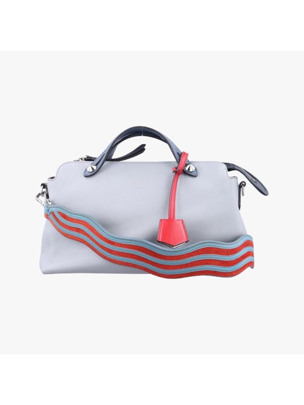 Fendi by the Way Blue Leather Shoulder Bag